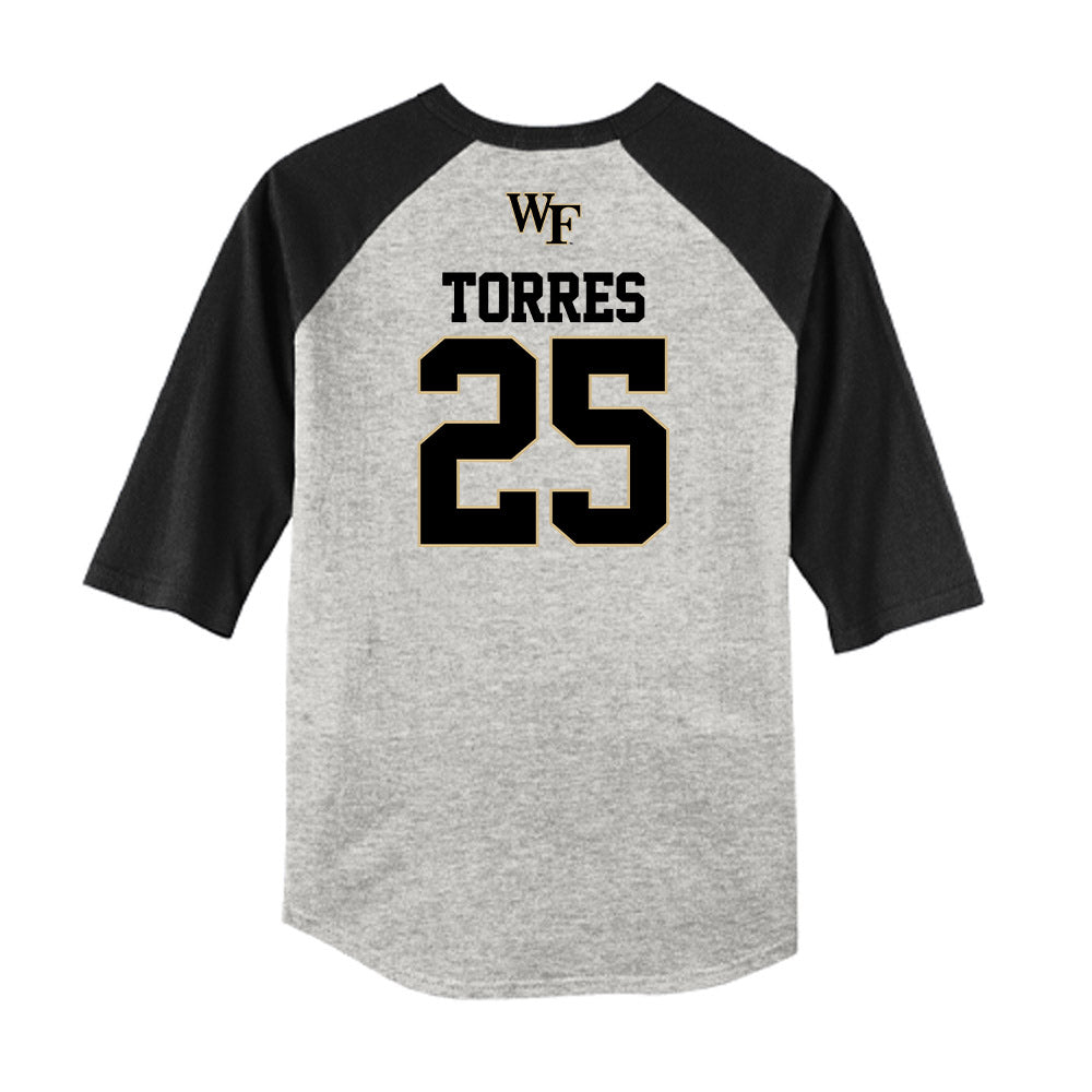 Wake Forest - NCAA Baseball : Boston Torres - USA Raglan Shirt-1