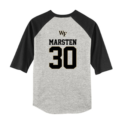 Wake Forest - NCAA Baseball : Duncan Marsten - USA Youth Raglan T-Shirt-1