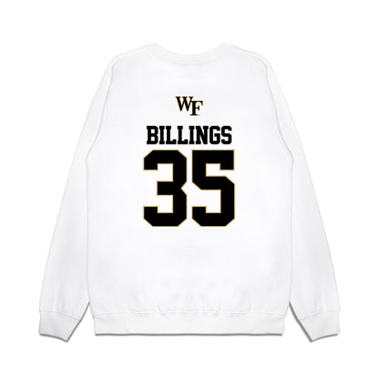 Wake Forest - NCAA Baseball : Luke Billings - USA Premium Crewneck Sweatshirt-1