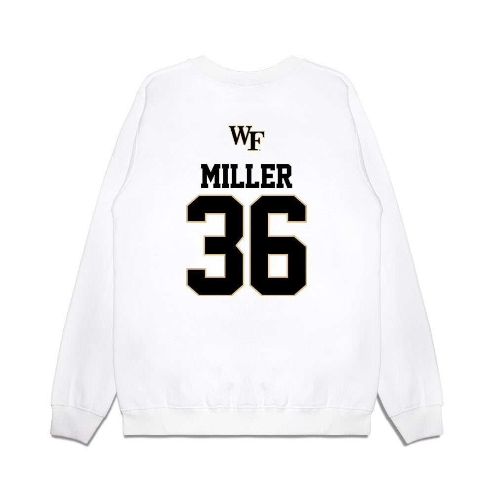 Wake Forest - NCAA Baseball : Cole Miller - USA Premium Crewneck Sweatshirt-1