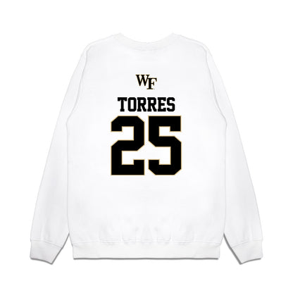 Wake Forest - NCAA Baseball : Boston Torres - USA Premium Crewneck Sweatshirt-1