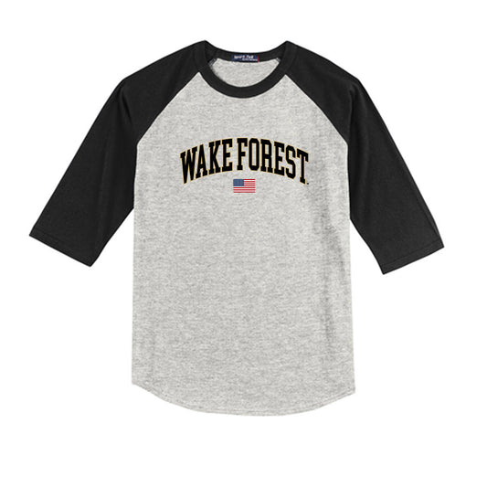 Wake Forest - NCAA Baseball : Cole Miller - USA Youth Raglan T-Shirt-0