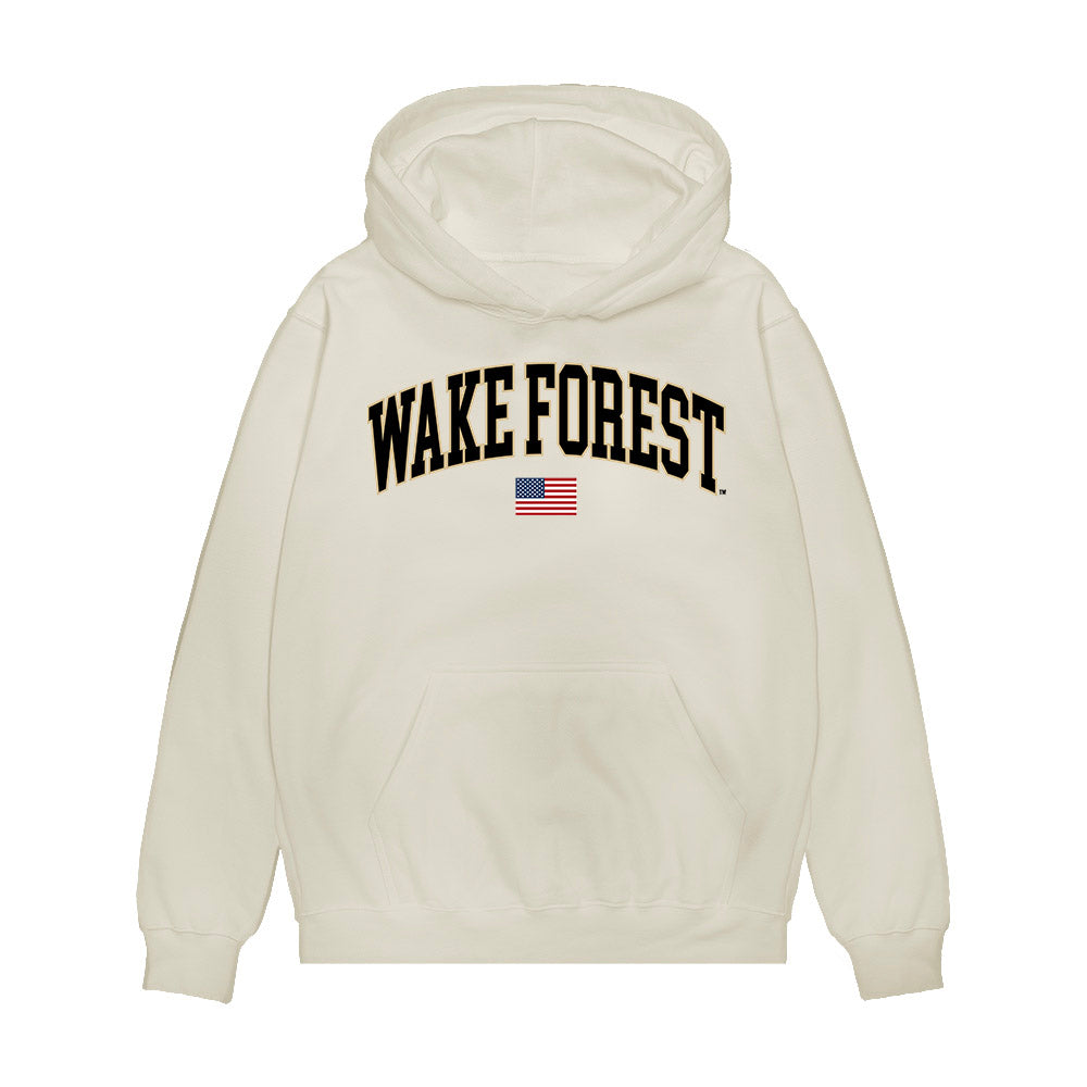 Wake Forest - NCAA Baseball : Luke Schmolke - USA Premium Hooded Sweatshirt-0