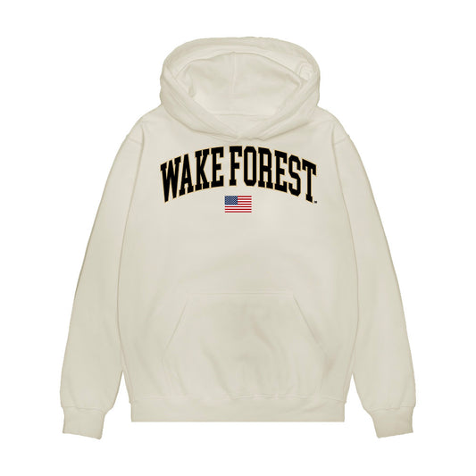 Wake Forest - NCAA Baseball : Tyler Figueroa - USA Premium Hooded Sweatshirt-0