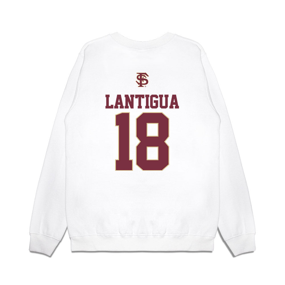 FSU - NCAA Baseball : Emmanuel Lantigua - USA Premium Crewneck Sweatshirt-1