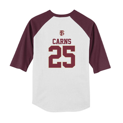 FSU - NCAA Baseball : Hunter Carns - USA Youth Raglan T-Shirt-1