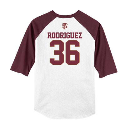 FSU - NCAA Baseball : Mookie Rodriguez - USA Raglan Shirt-1