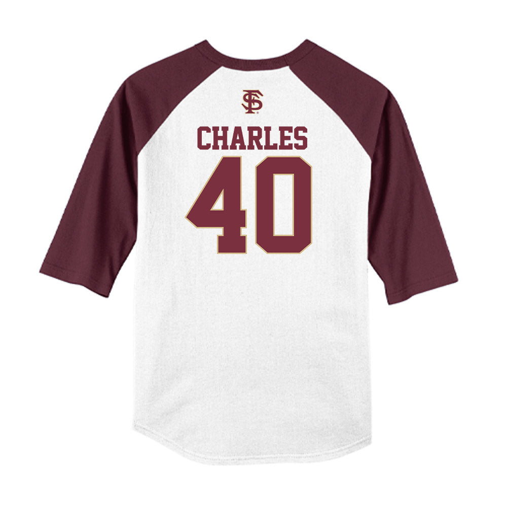 FSU - NCAA Baseball : Joe Charles - USA Raglan Shirt-1