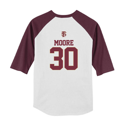 FSU - NCAA Baseball : Bryson Moore - USA Youth Raglan T-Shirt-1