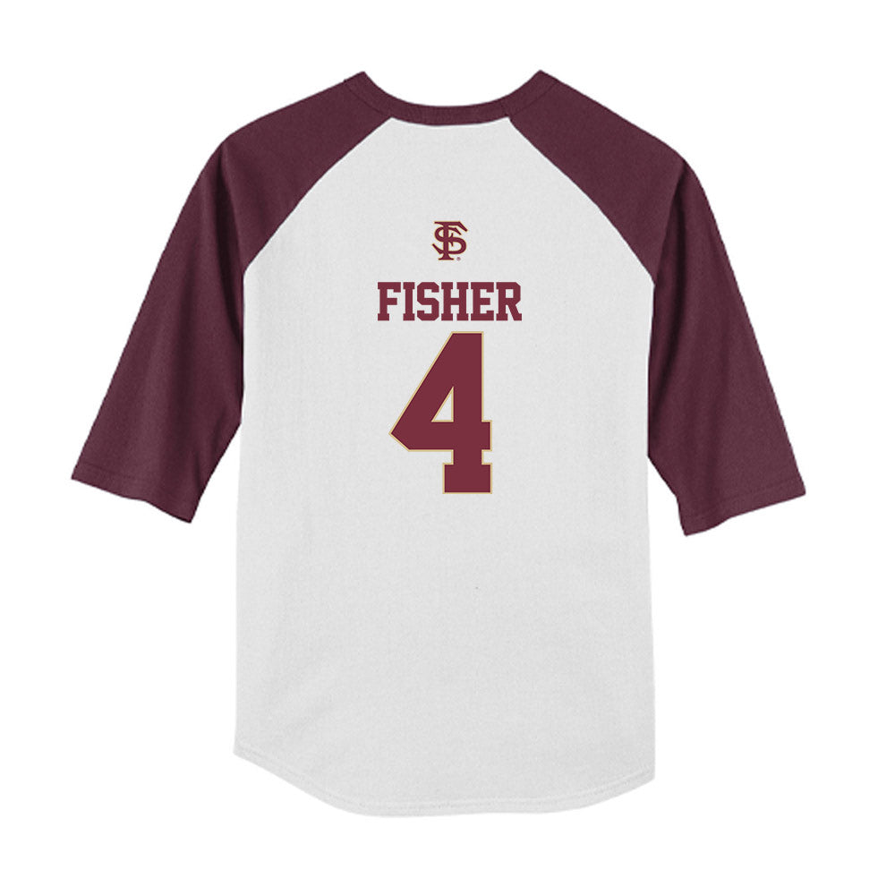FSU - NCAA Baseball : Cal Fisher - USA Youth Raglan T-Shirt-1