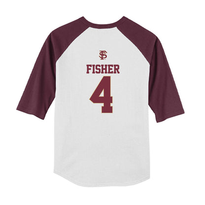 FSU - NCAA Baseball : Cal Fisher - USA Youth Raglan T-Shirt-1