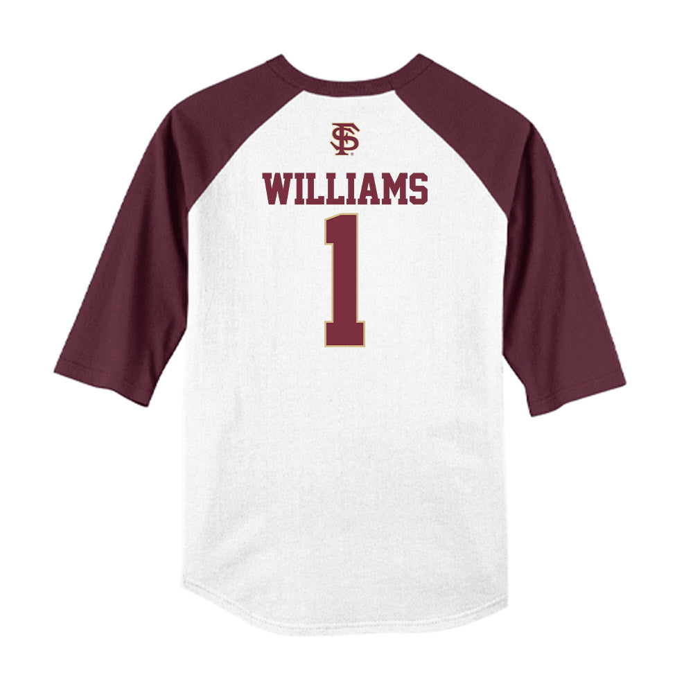 FSU - NCAA Baseball : Chase Williams - USA Raglan Shirt-1