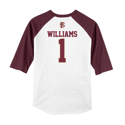 FSU - NCAA Baseball : Chase Williams - USA Raglan Shirt-1