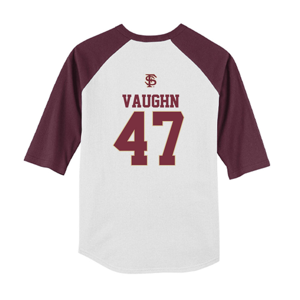 FSU - NCAA Baseball : Rhett Vaughn - USA Youth Raglan T-Shirt-1