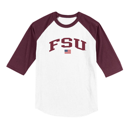 FSU - NCAA Baseball : Mookie Rodriguez - USA Raglan Shirt-0