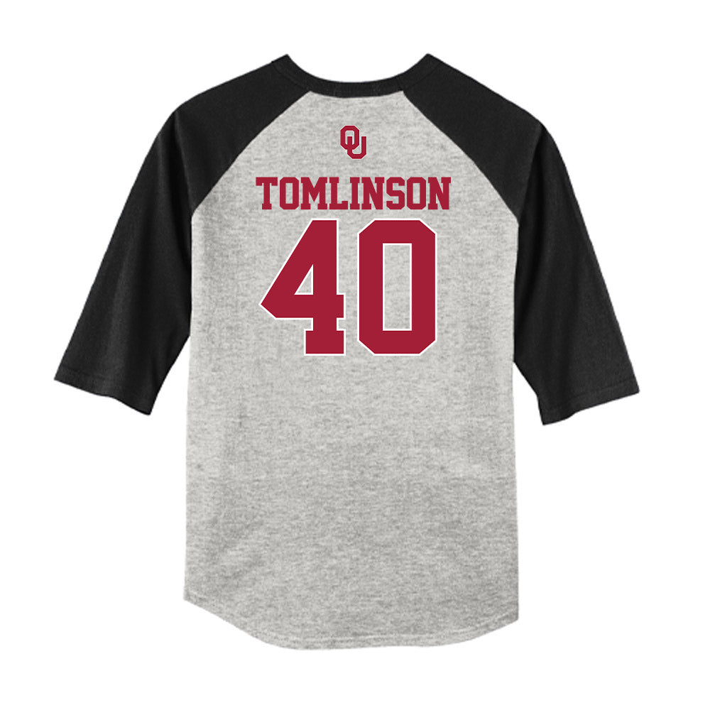 Oklahoma - NCAA Baseball : Aidan Tomlinson - USA Raglan Shirt-1