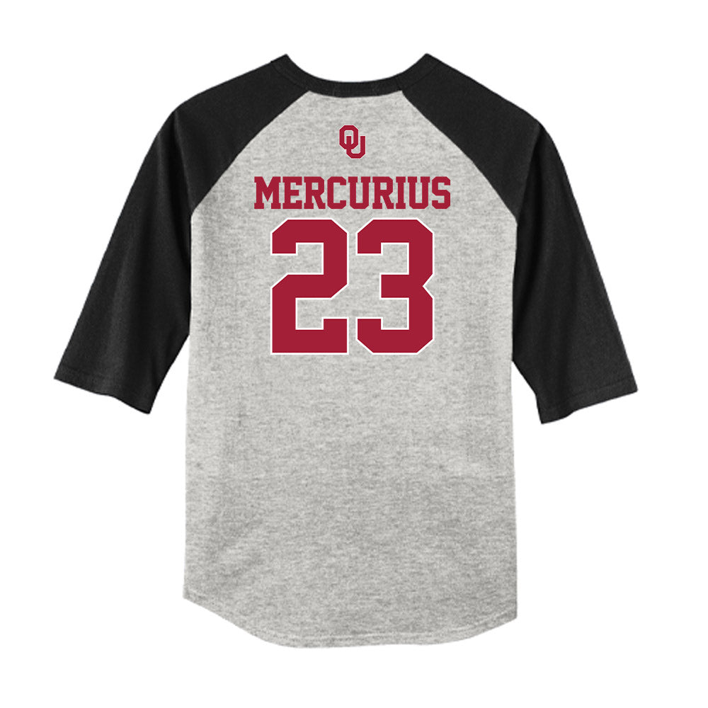 Oklahoma - NCAA Baseball : Alexander Mercurius - USA Raglan Shirt-1