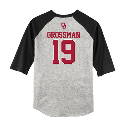 Oklahoma - NCAA Baseball : Jaxon Grossman - USA Raglan Shirt-1