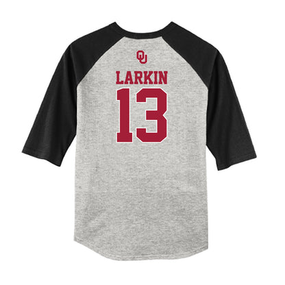 Oklahoma - NCAA Baseball : Connor Larkin - USA Raglan Shirt-1