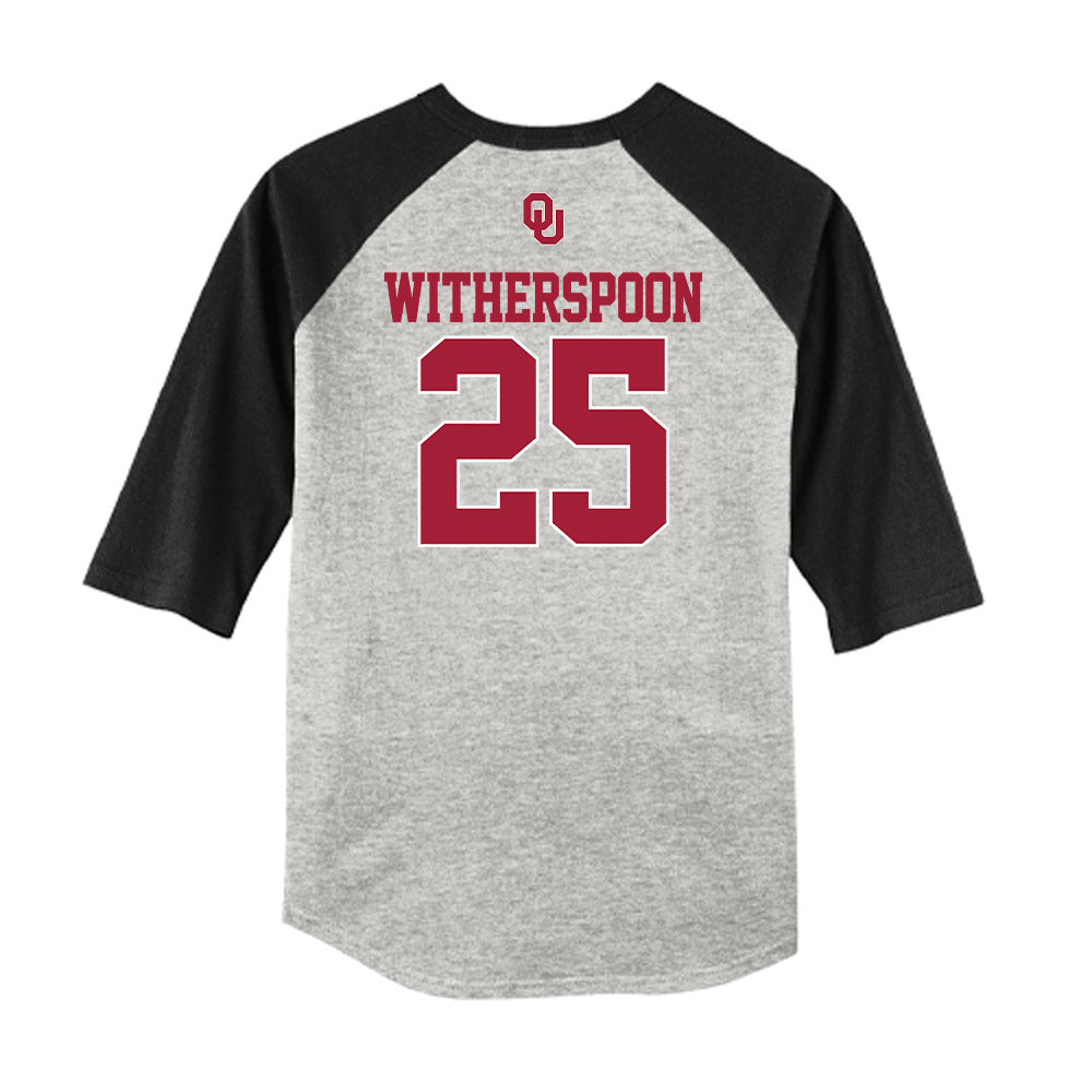Oklahoma - NCAA Baseball : Malachi Witherspoon - USA Raglan Shirt-1