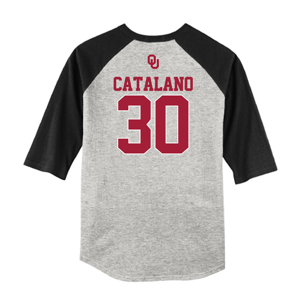 Oklahoma - NCAA Baseball : Michael Catalano - USA Raglan Shirt-1