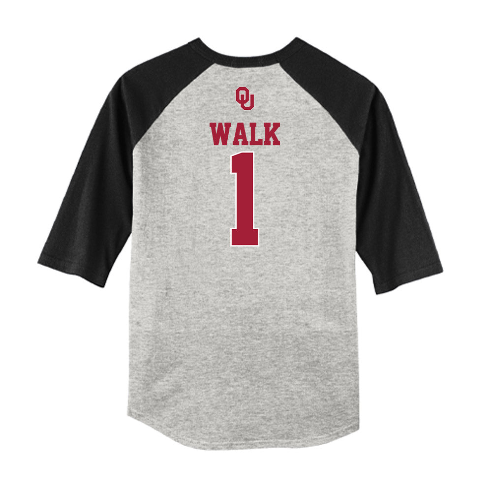 Oklahoma - NCAA Baseball : Jason Walk - USA Raglan Shirt-1