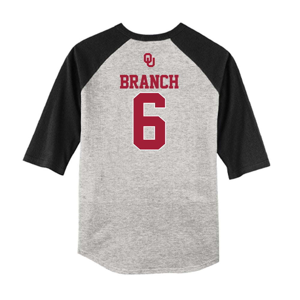 Oklahoma - NCAA Baseball : Kyle Branch - USA Raglan Shirt-1