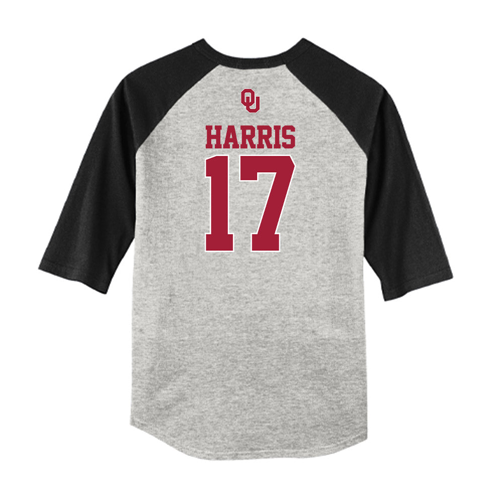 Oklahoma - NCAA Baseball : Dasan Harris - USA Raglan Shirt-1