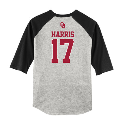 Oklahoma - NCAA Baseball : Dasan Harris - USA Raglan Shirt-1