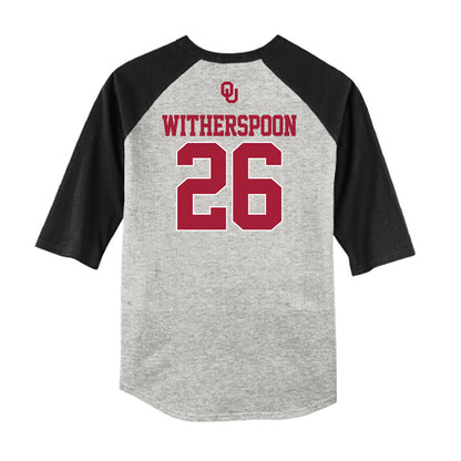 Oklahoma - NCAA Baseball : Kyson Witherspoon - USA Raglan Shirt-1