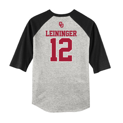 Oklahoma - NCAA Baseball : Ryley Leininger - USA Raglan Shirt-1