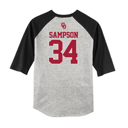 Oklahoma - NCAA Baseball : Beau Sampson - USA Raglan Shirt-1