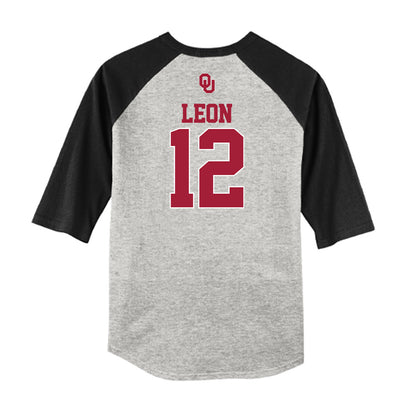 Oklahoma - NCAA Baseball : Kadyn Leon - USA Raglan Shirt-1