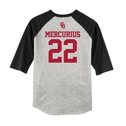 Oklahoma - NCAA Baseball : LJ Mercurius - USA Raglan Shirt-1