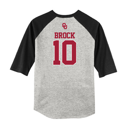 Oklahoma - NCAA Baseball : Brendan Brock - USA Raglan Shirt-1