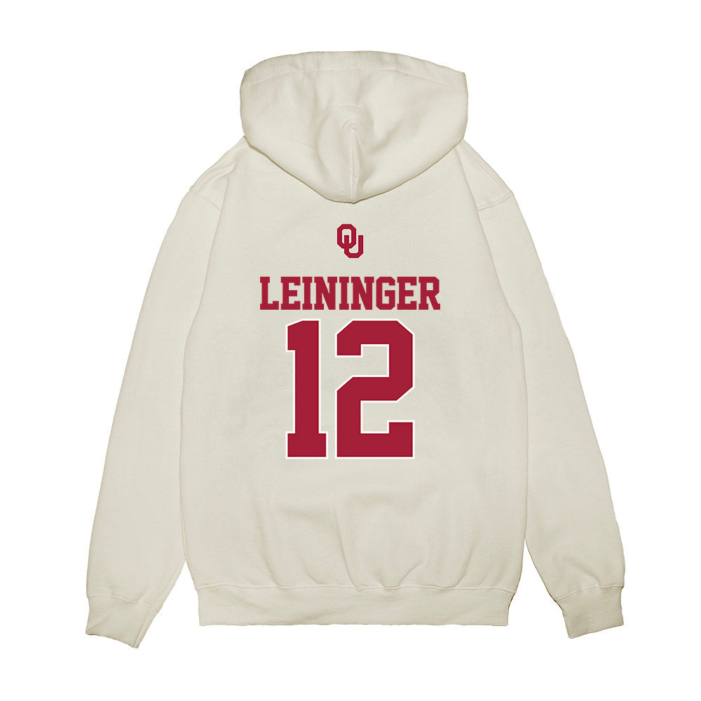 Oklahoma - NCAA Baseball : Ryley Leininger - USA Premium Hooded Sweatshirt-1