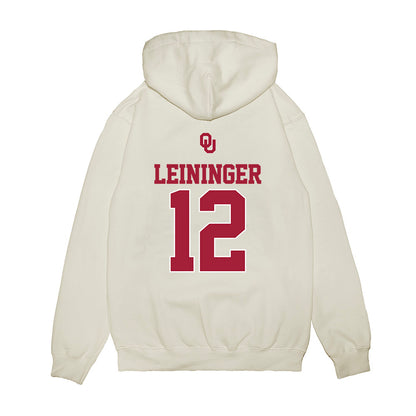 Oklahoma - NCAA Baseball : Ryley Leininger - USA Premium Hooded Sweatshirt-1