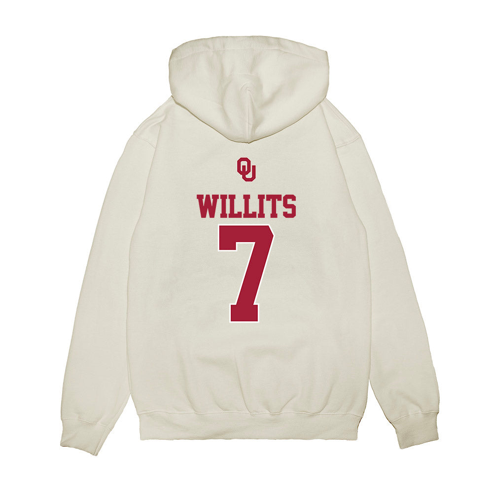 Oklahoma - NCAA Baseball : Jaxon Willits - USA Premium Hooded Sweatshirt-1