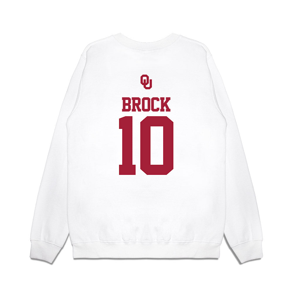 Oklahoma - NCAA Baseball : Brendan Brock - USA Premium Crewneck Sweatshirt-1