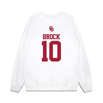 Oklahoma - NCAA Baseball : Brendan Brock - USA Premium Crewneck Sweatshirt-1