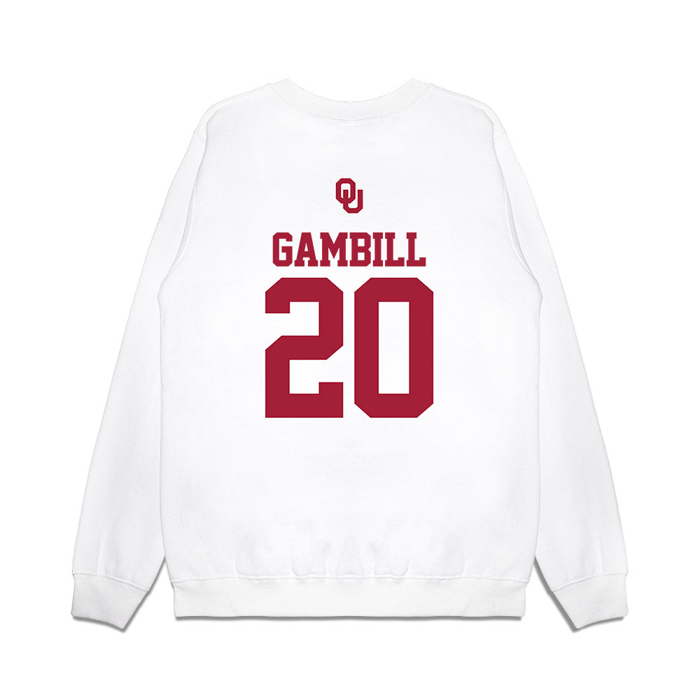 Oklahoma - NCAA Baseball : Trey Gambill - USA Premium Crewneck Sweatshirt-1