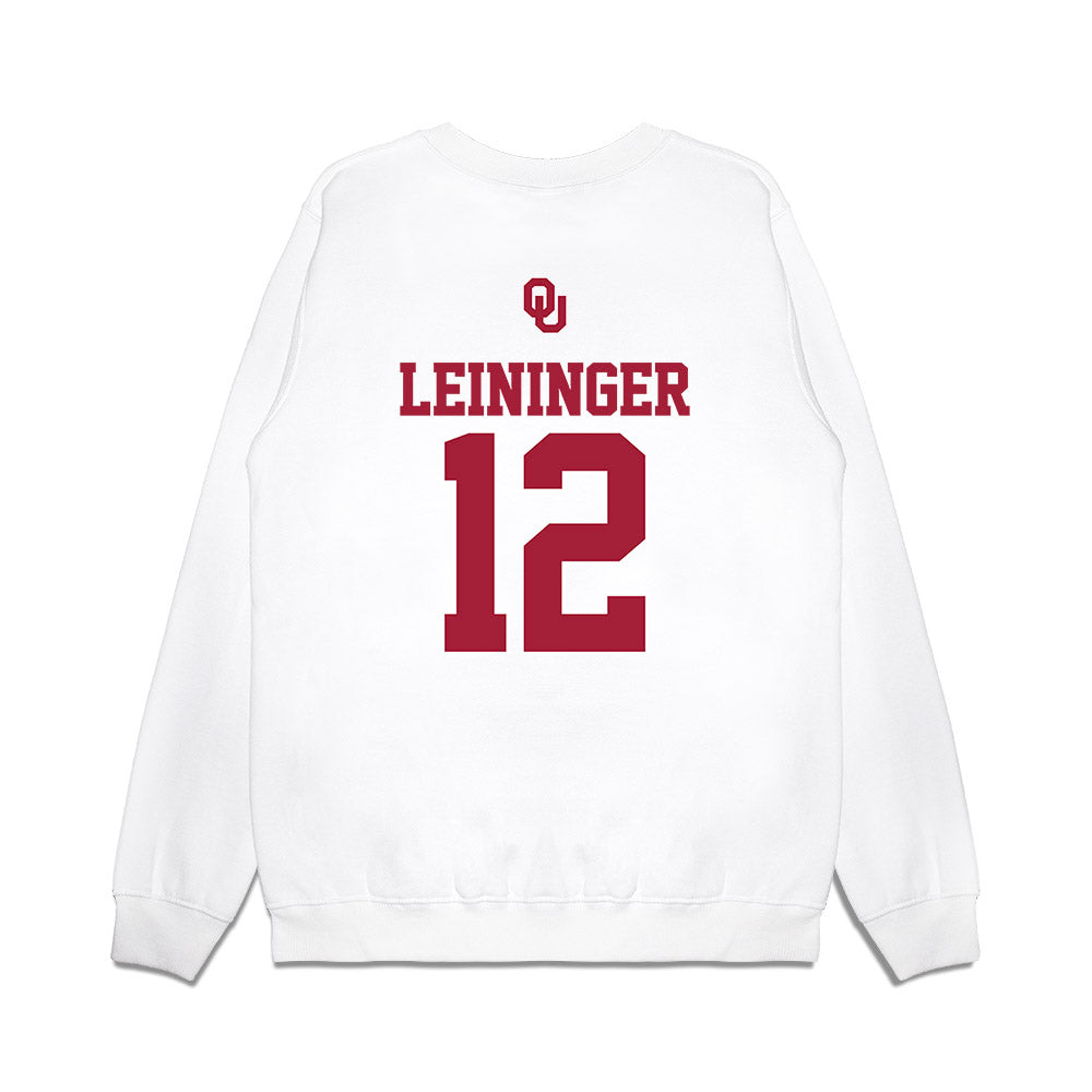Oklahoma - NCAA Baseball : Ryley Leininger - USA Premium Crewneck Sweatshirt-1