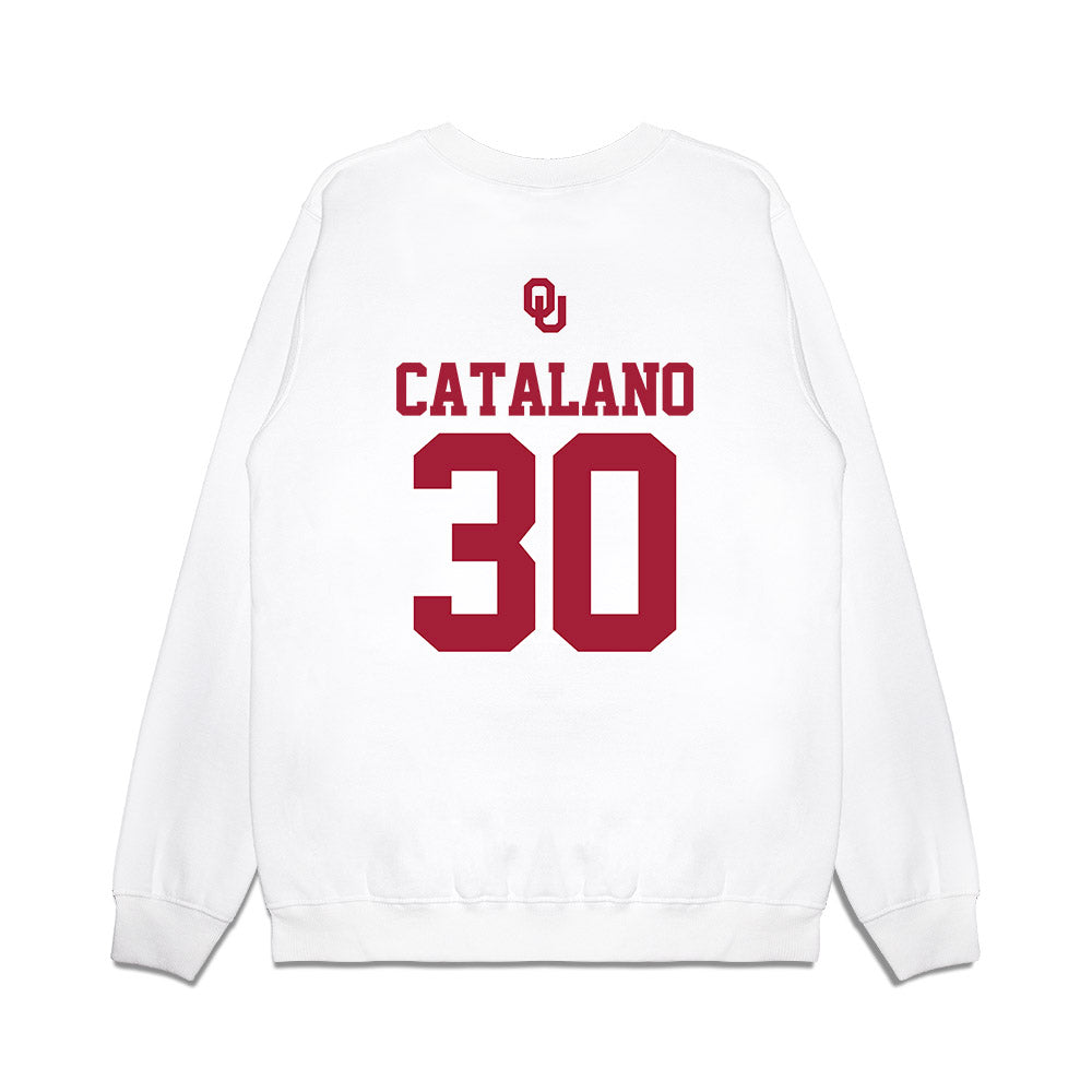 Oklahoma - NCAA Baseball : Michael Catalano - USA Premium Crewneck Sweatshirt-1