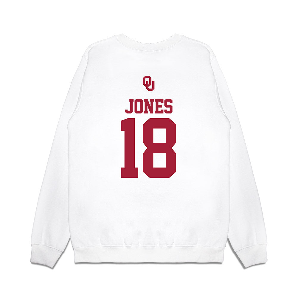 Oklahoma - NCAA Baseball : Gavyn Jones - USA Premium Crewneck Sweatshirt-1