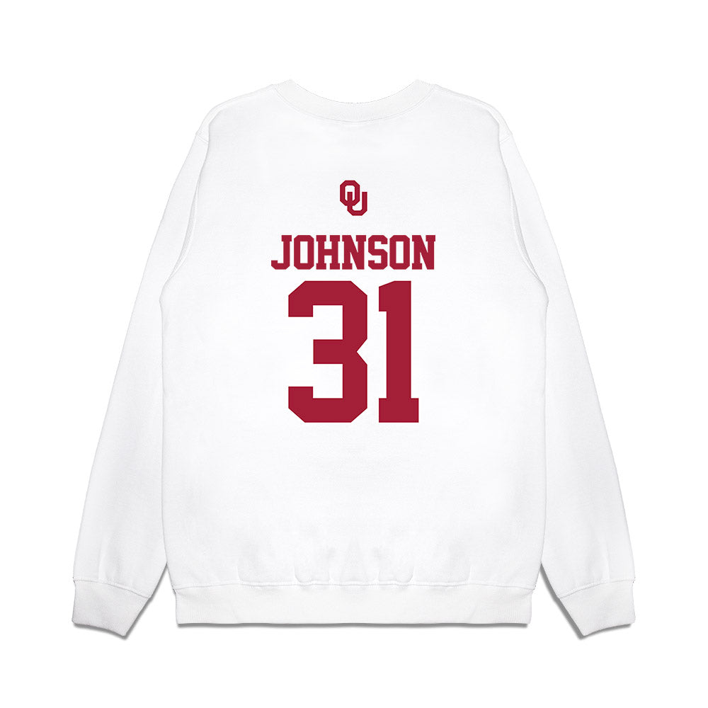 Oklahoma - NCAA Baseball : Cameron Johnson - USA Premium Crewneck Sweatshirt-1