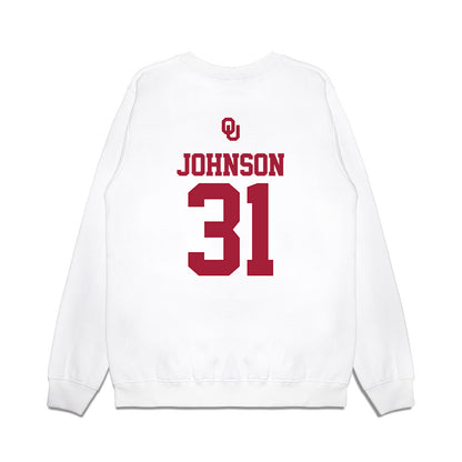 Oklahoma - NCAA Baseball : Cameron Johnson - USA Premium Crewneck Sweatshirt-1