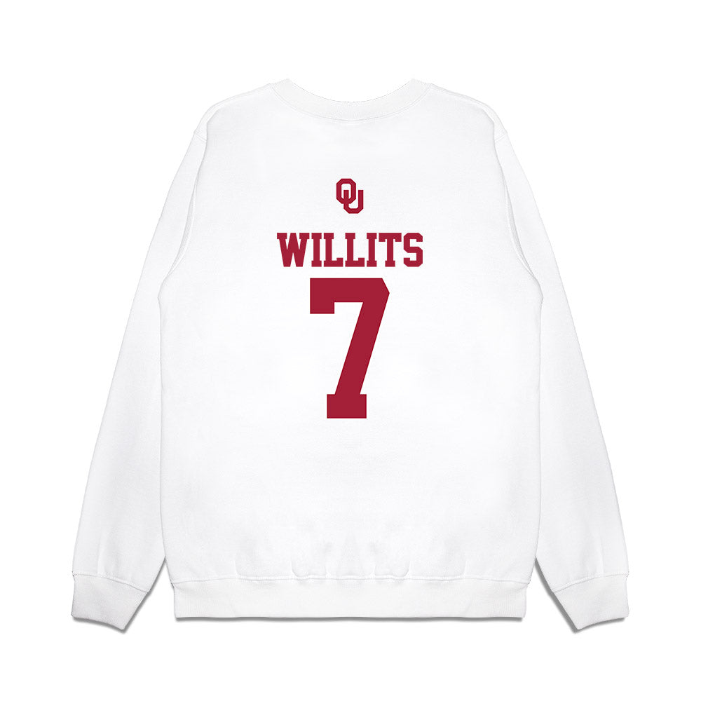 Oklahoma - NCAA Baseball : Jaxon Willits - USA Premium Crewneck Sweatshirt-1