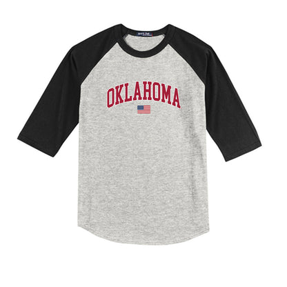 Oklahoma - NCAA Baseball : Cade Crossland - USA Youth Raglan T-Shirt-0