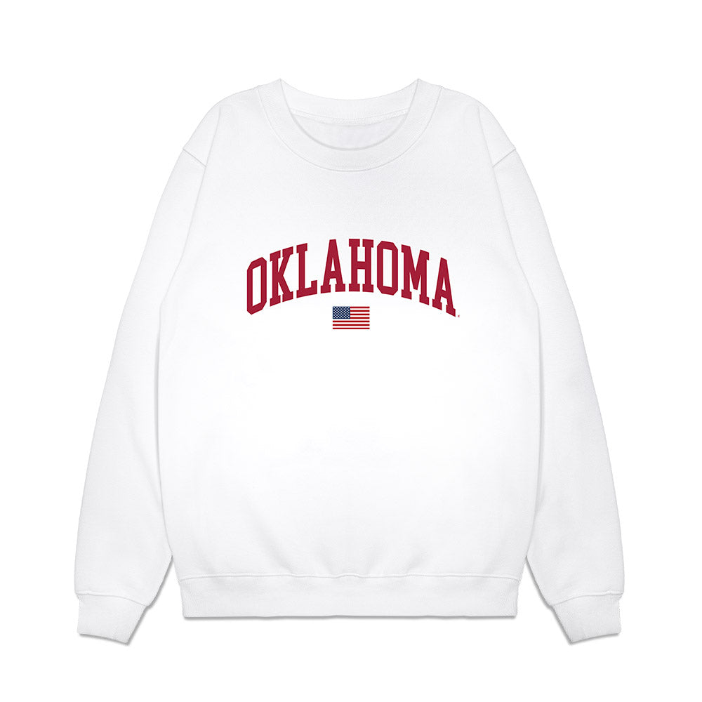Oklahoma - NCAA Baseball : Leighton Mercurius - USA Premium Crewneck Sweatshirt-0