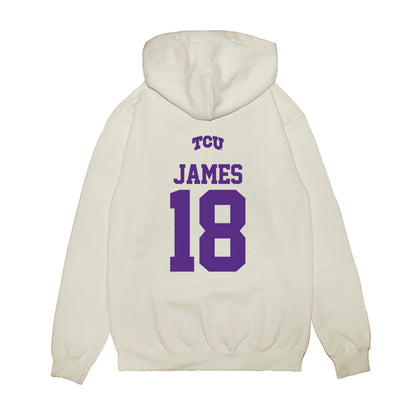 TCU - NCAA Baseball : Zack James - USA Raglan Premium Hooded Sweatshirt-1